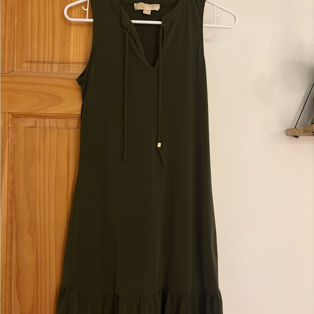 Michael Kors Olive Green Midi Dress